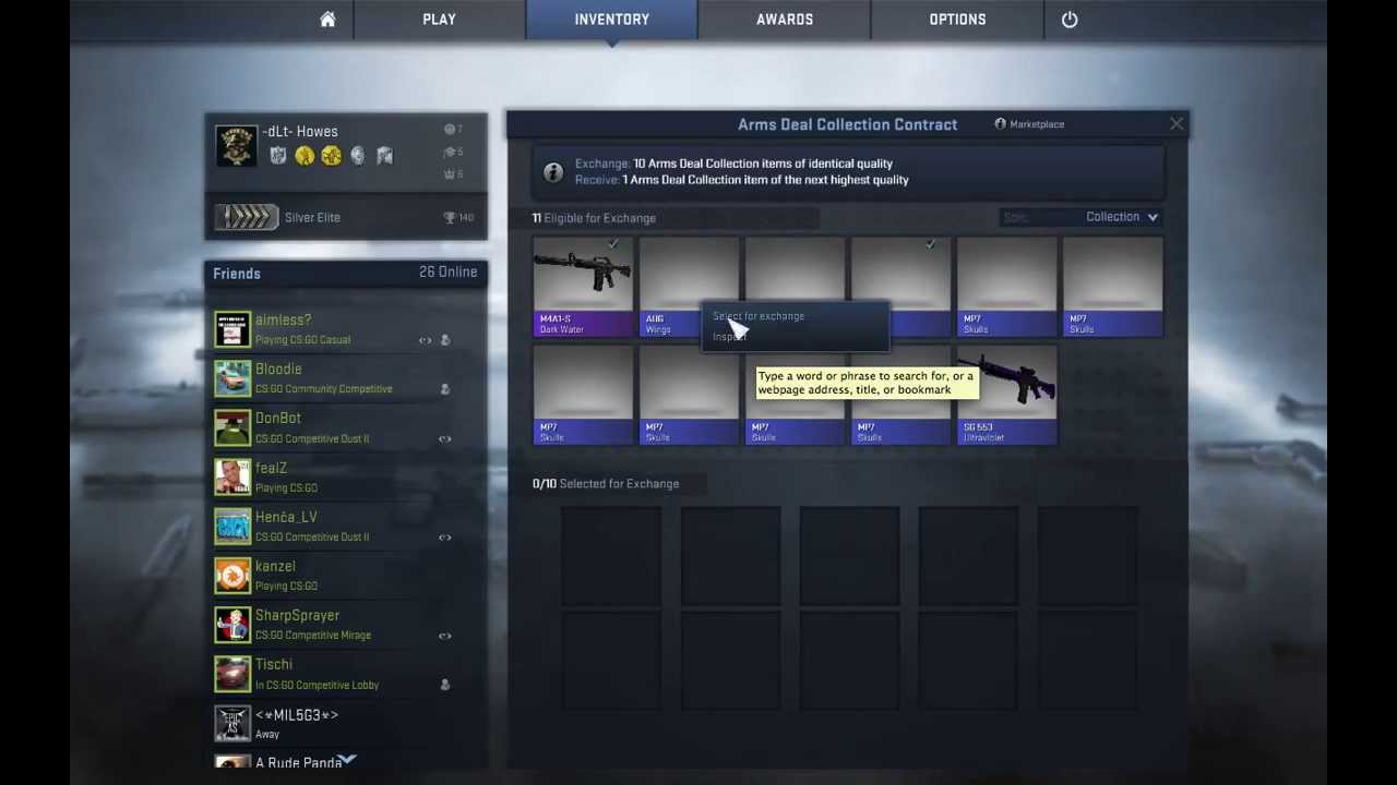 CS:GO Arms Deal Contract