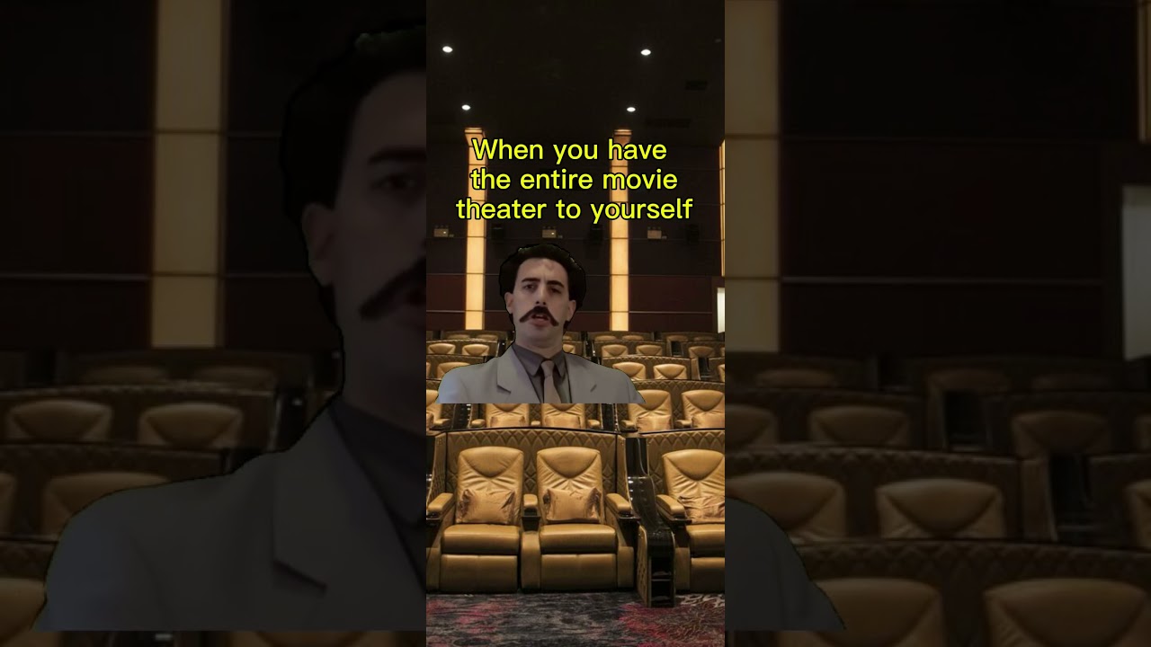 When you walk into an empty movie theater… #meme #funny #movie #shorts