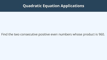 Toepassingen van kwadratische vergelijkingen - opeenvolgende even gehele getallen