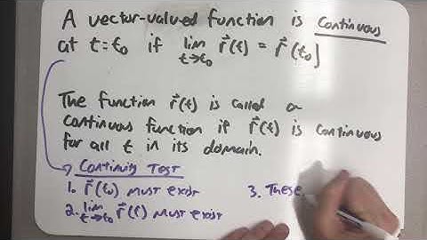 Continuity of Vector Functions