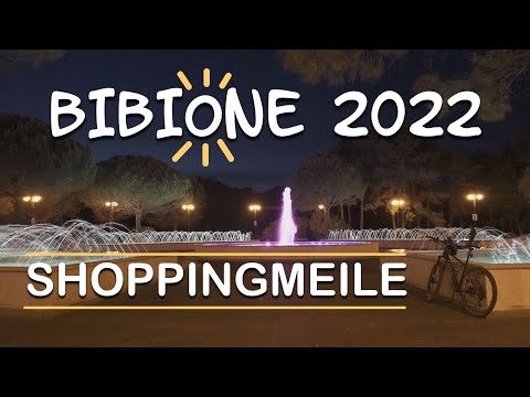 Urlaub in BIBIONE 2022 - Bibione Zentrum - Shoppingmeile | Walking and Cycling Tour