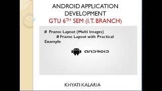 Frame Layout | Multi Images | Practical example of frame layout