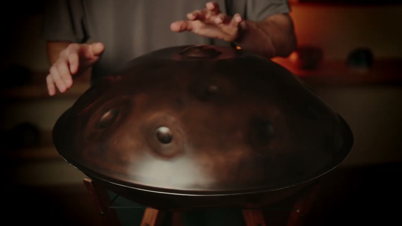 OMANA Handpan D Aegean 18 Ember Steel - Savita Music