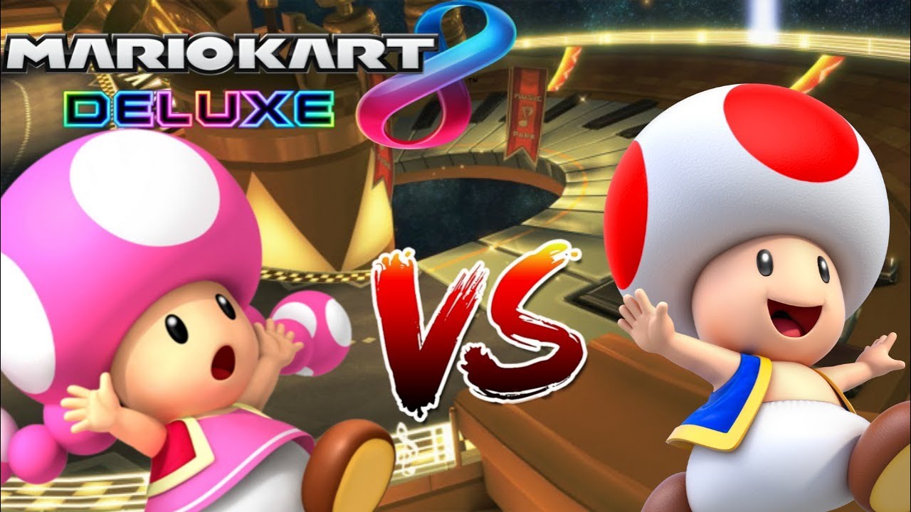 Mario kart 8 Deluxe Toadette vs Toad