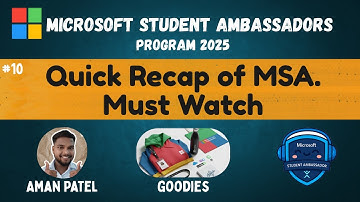 Must Watch | Microsoft Student Ambassador | Step by Step | By Aman Patel MSA 2025