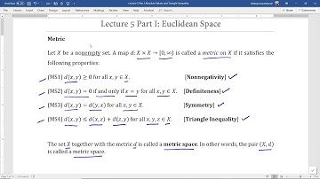MAT221 Lecture 5 Part III: Metric Spaces