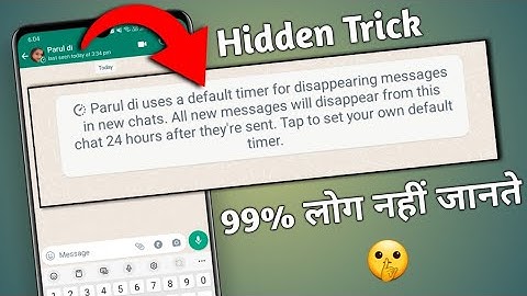 disappearing message whatsapp and default timer | whatsapp tricks | whatsapp new update 2022