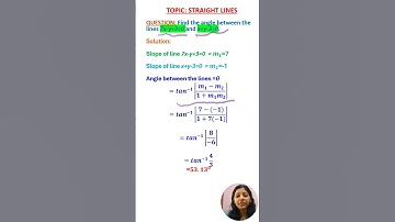 #03#Straight lines# Angle between lines# Class11# Maths