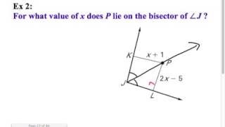 Section 5.3: Use Angle Bisectors in Triangles