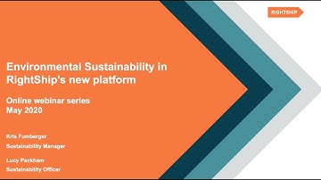 The GHG Rating in the new RightShip platform - webinar session 26 May 2020