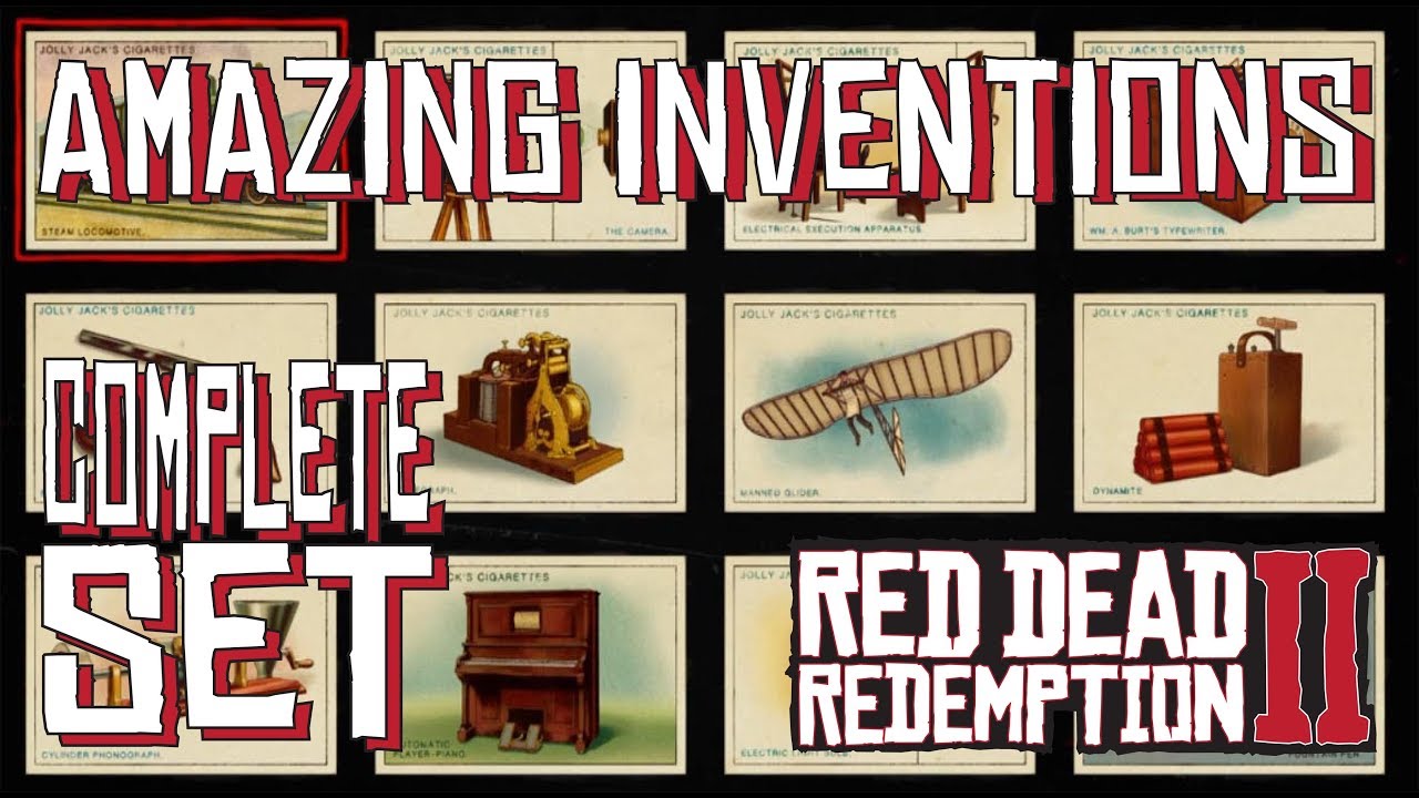 dynamite cigarette card Amazing Inventions 12 Cigarette Card Set Red Dead Redemption 2