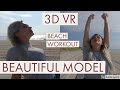 VR 180 Beautiful Model Yoga - ragazza di realtà virtuale 4k