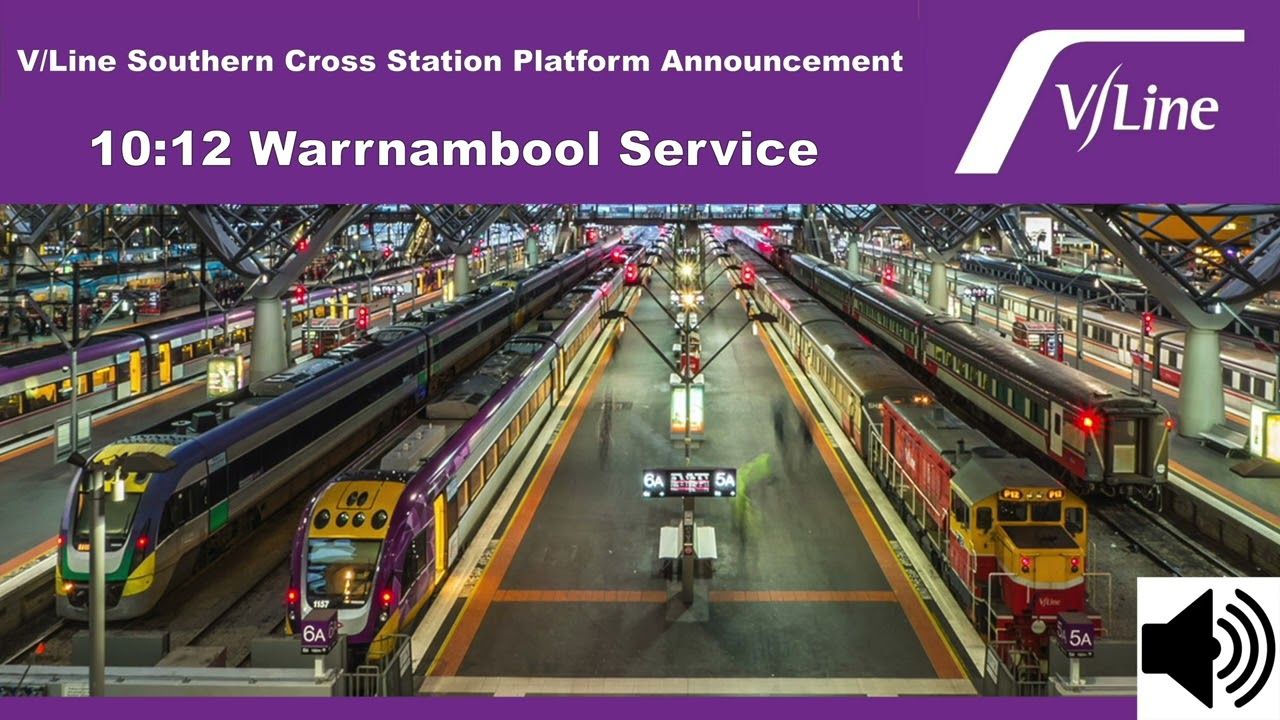 V/Line Southern Cross Station Platform Announcement - 