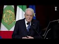 Mattarella alla cerimonia di consegna del Premio Internazionale Maria Sofia Pulejo e Uberto Bonino