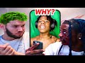 Adin & Uzi Facetime Youtubers after Dying his Hair GREEN