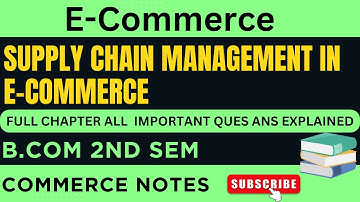 Supply Chain Management in E-Commerce | SCM Important Questions & Answers | BCom 2nd Sem | PU |