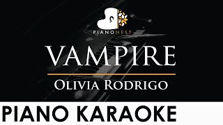 Olivia Rodrigo - vampire - Piano Karaoke Instrumental Cover with Lyrics
