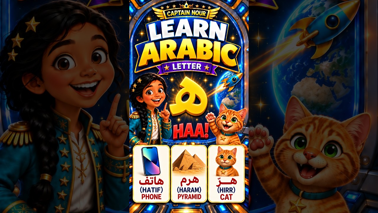Learn Arabic Letter ه HAA and 3 Easy Arabic Words for Beginners #learnarabic #arabic