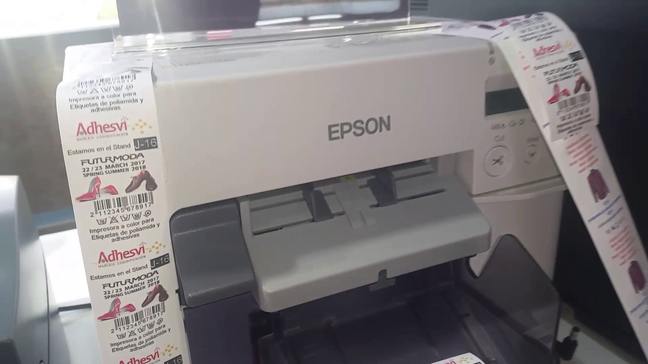 Epson tm-c3500 imprimiendo poliamida a color - YouTube