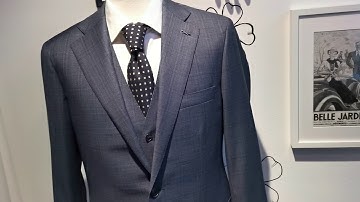 Four Season Blue Checked by Loro Piana