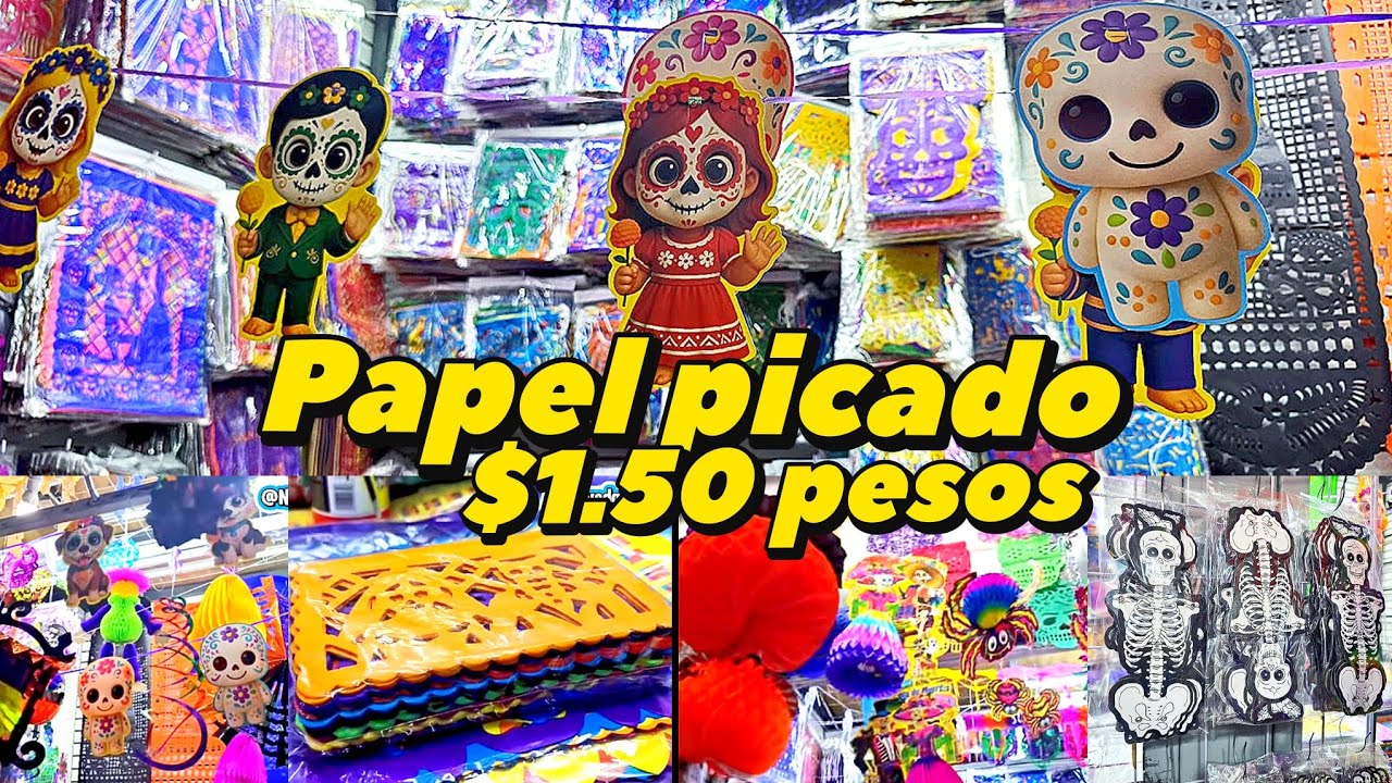 PAPEL PICADO para Dia de MUERTOS  | Desde $1.50 pesos 💀 En Mesones CDMX