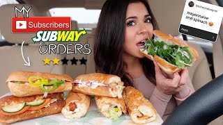 EATING MY Subscribers SUBWAY ORDERS Steph Pappas