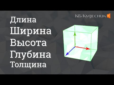 Длина / Ширина / Высота / Глубина / Толщина