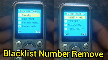 Kechaoda a31 Blacklist Setting | Kechaoda mobile me blacklist number kaise nikale aur kaise dale