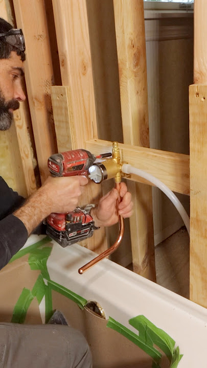 Shower Valve Tips with PEX A - #shorts #homerepairtutor #diy