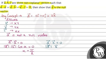 If \( \vec{a}, \vec{b}, \vec{c} \) are three non-coplanar vectors such that \( \vec{d} \cdot \ve...