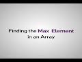 Find the Max Element in Array