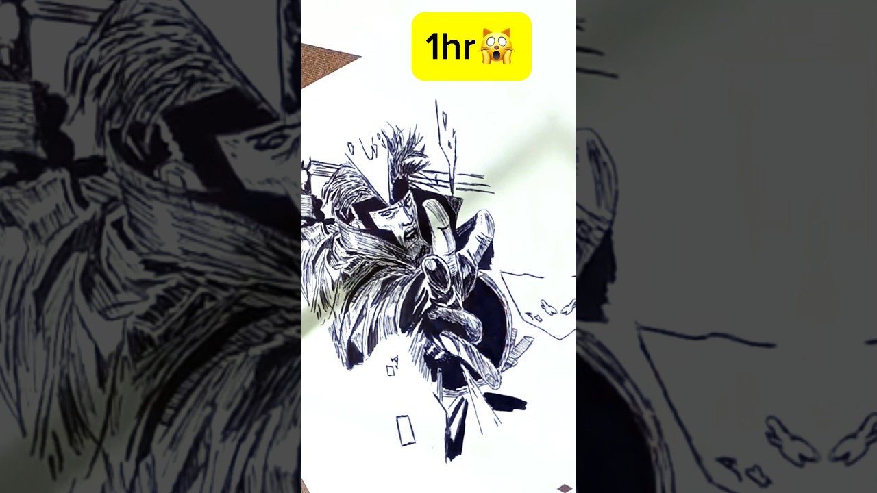 How to draw gambit easy in 10sec, 30sec, 1min, 5min,10min,1hr 