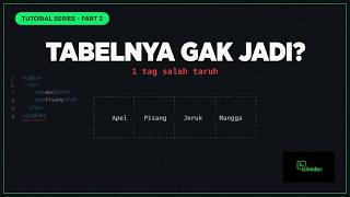 【TUTORIAL SERIES】5. HTML Table Part 2 - Spreadsheet Mini di Dalam HTML (table, tr, th, td)