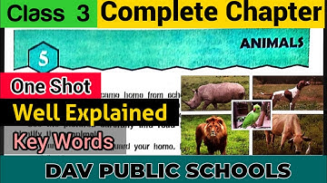 DAV class 3 Science Chapter 5 - Animals