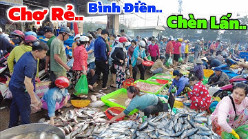 Cá Biển tràn chợ Bình ĐIỀN mùa Bão Lũ Lụt " KHIẾP vía Chèn Lấn mua Cá RẺ 