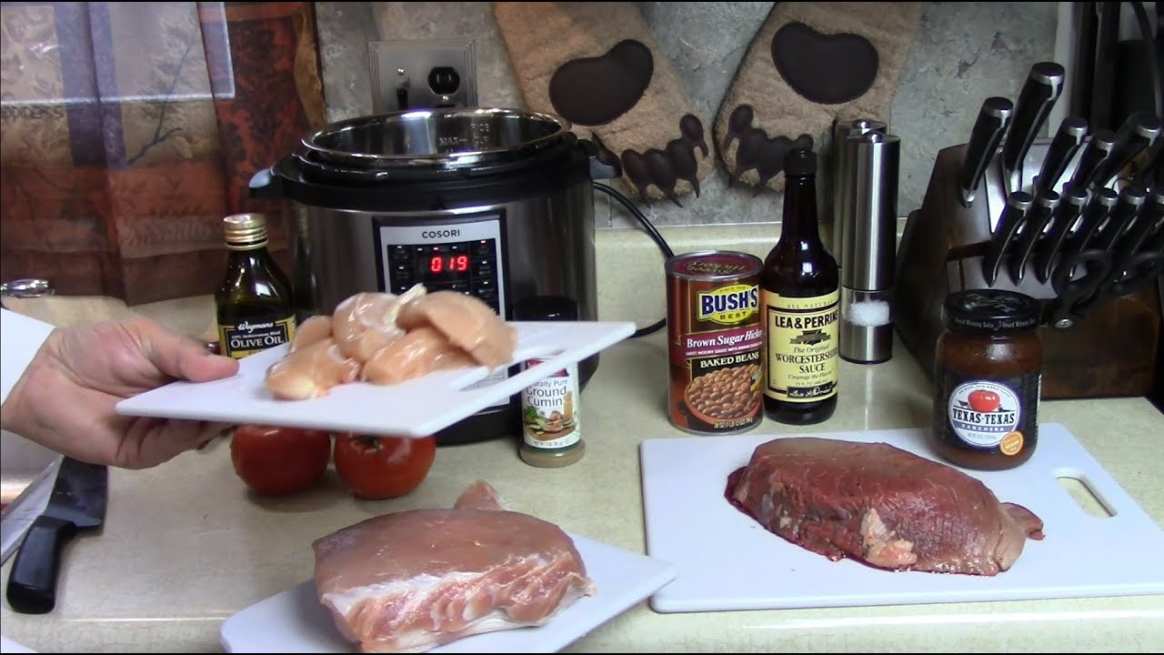 3 Meat Pressure Cooker Chunky Chili - YouTube