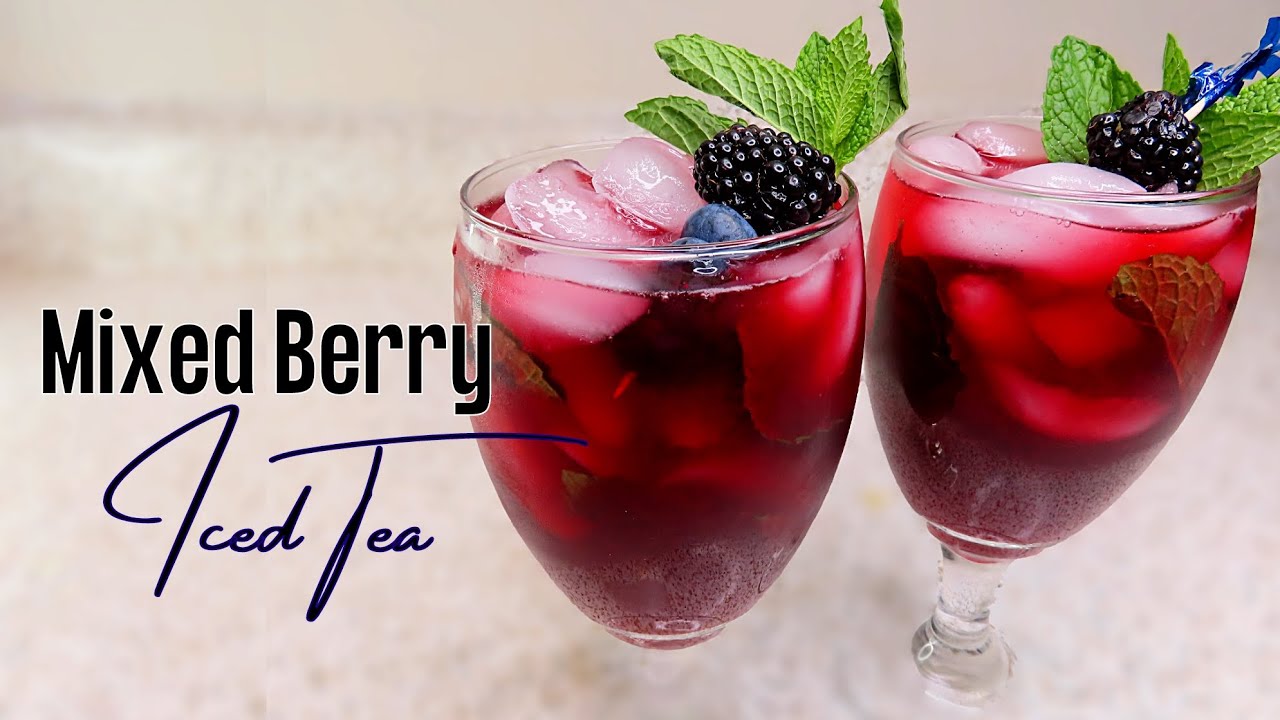 Blackberry mocktail How to make mixed berry iced tea YouTube