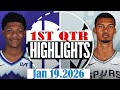 San Antonio Spurs vs Utah Jazz 1st Qtr Jan 19.2026 Highlights | NBA HIGHLIGHT