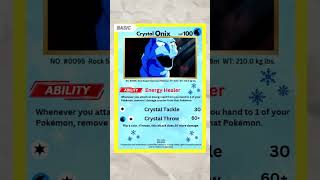 🔥 Crystal Onix Pokémon Card Transformation! ✨ #Shorts #PokemonTCG