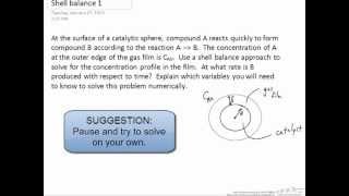 Mass Transfer in a Catalyst Sphere