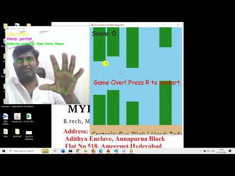 FLAPPY BIRD AI USING FACE AND HAND DETECTION