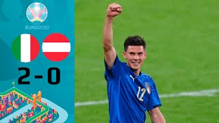 Matteo Pessina Gol Italia vs Austria 2-0n y goles | EURO 2020