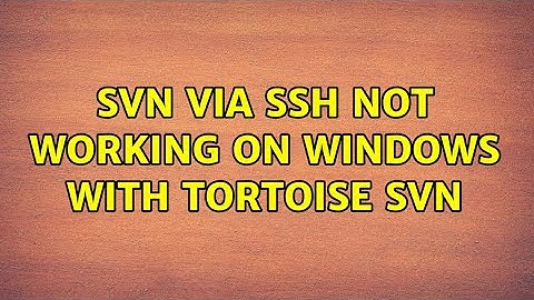 SVN via SSH not working on Windows with Tortoise SVN (2 Solutions!!)