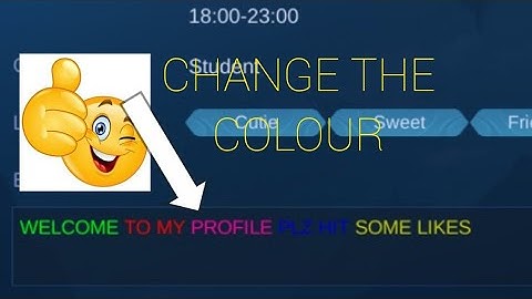 how to change the colour of your bio in mlbb