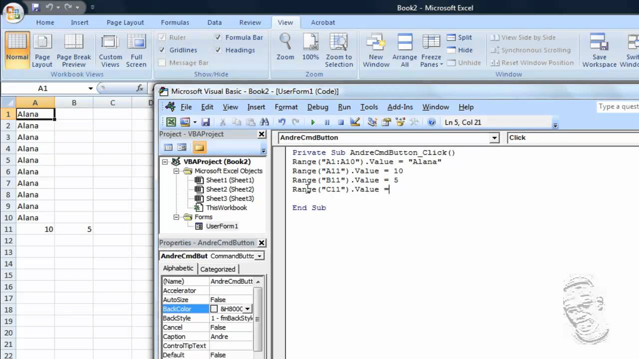 visual basic tutorial for excel