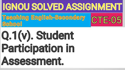 IGNOU SOLVED ASSIGNMENT CTE-05 Q.1(v)