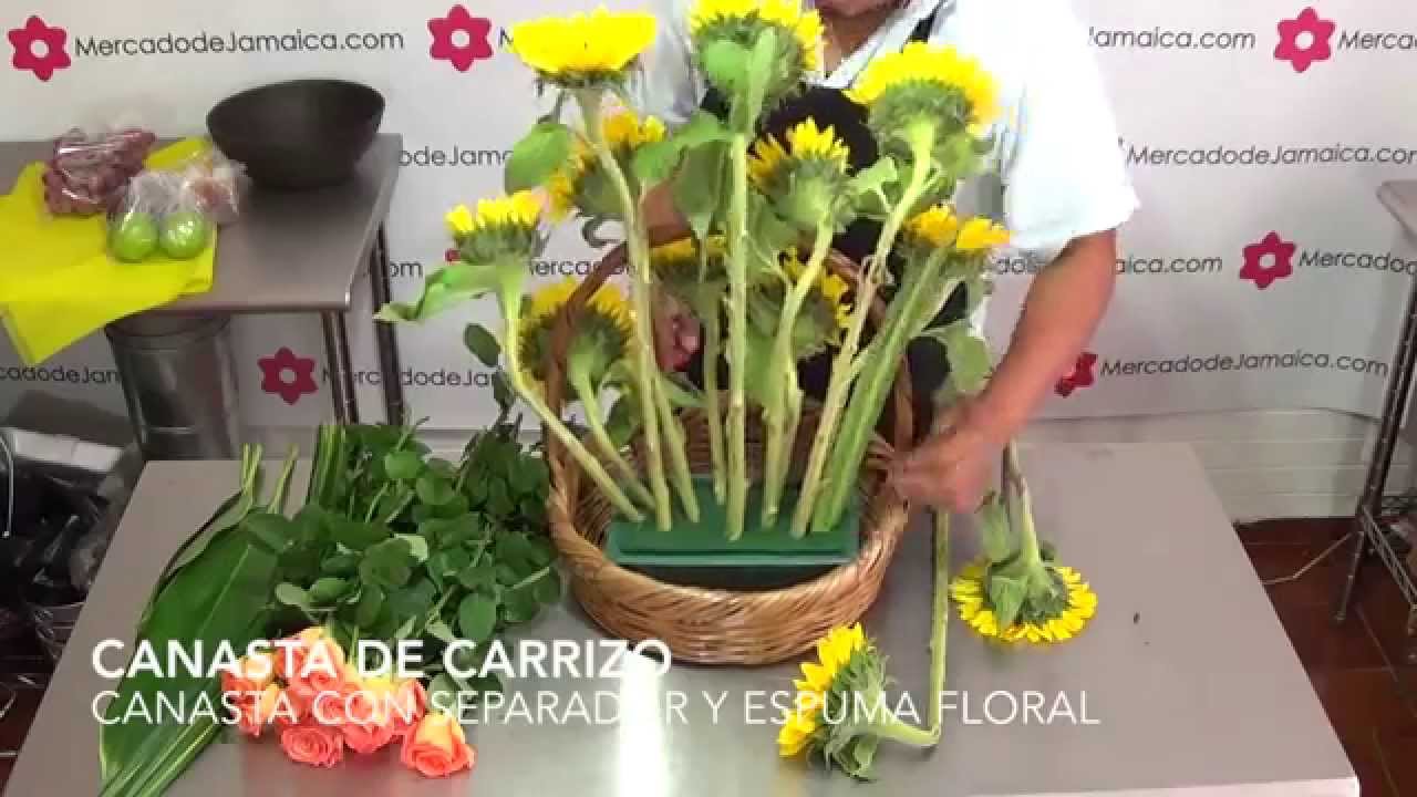 FLORERIAS DF ARREGLOS FRUTALES CON GIRASOLES - YouTube