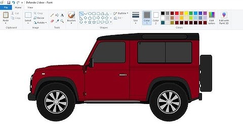 How to draw Land Rover Defender in Computer.#mspaintdrawing #cardrawing