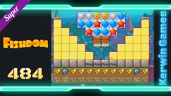 Fishdom Level 484 - Super Hard Level - No Boosters Gameplay