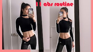 my 11 abs workout routine (two week challenge)